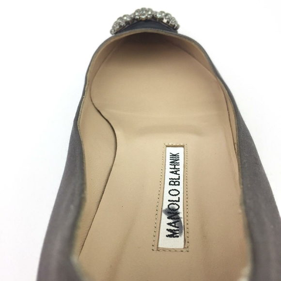 MANOLO BLAHNIK Hangisi Jeweled Pointy Toe … - Picture 9 of 13